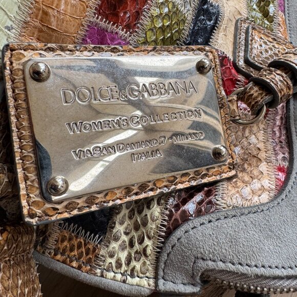 Dolce & Gabbana Runway Miss Pocket Patchwork Snakeskin North/South Bag - Picture 8 of 16